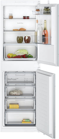 Neff KI7851SE0G N30 No Frost Integrated Fridge Freezer, Sliding Hinge, 50/50, E Rated