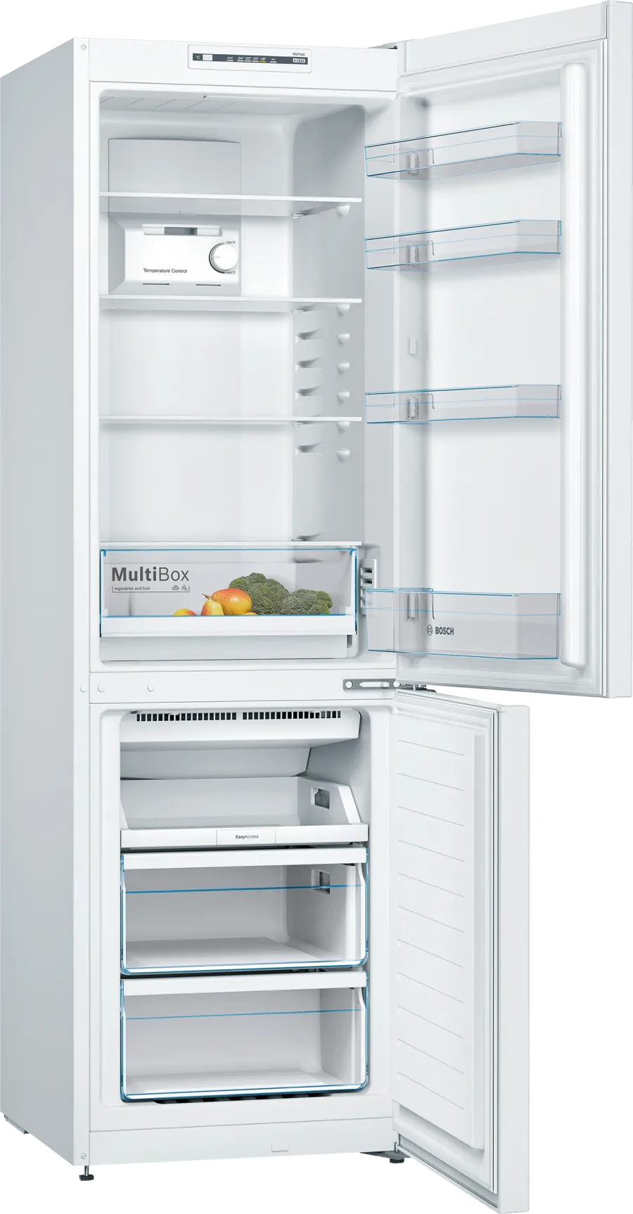Bosch KGN36NWEAG Series 2 Frost Free Fridge Freezer, 60/40, White, E Rated