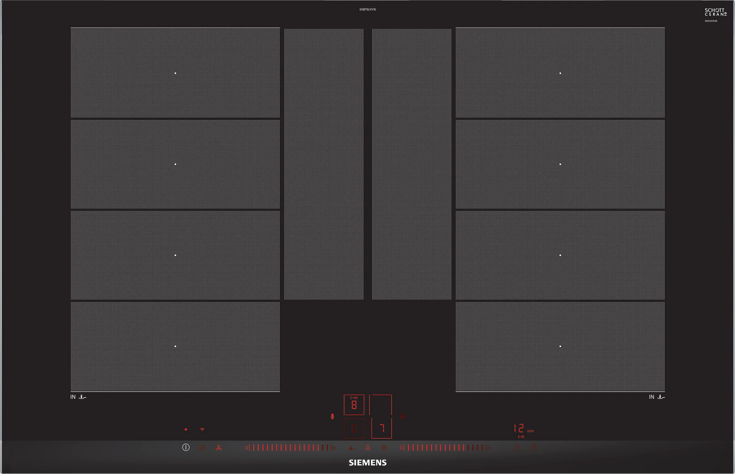 Siemens EX875LYV1E iQ700 81cm Induction Hob, Black