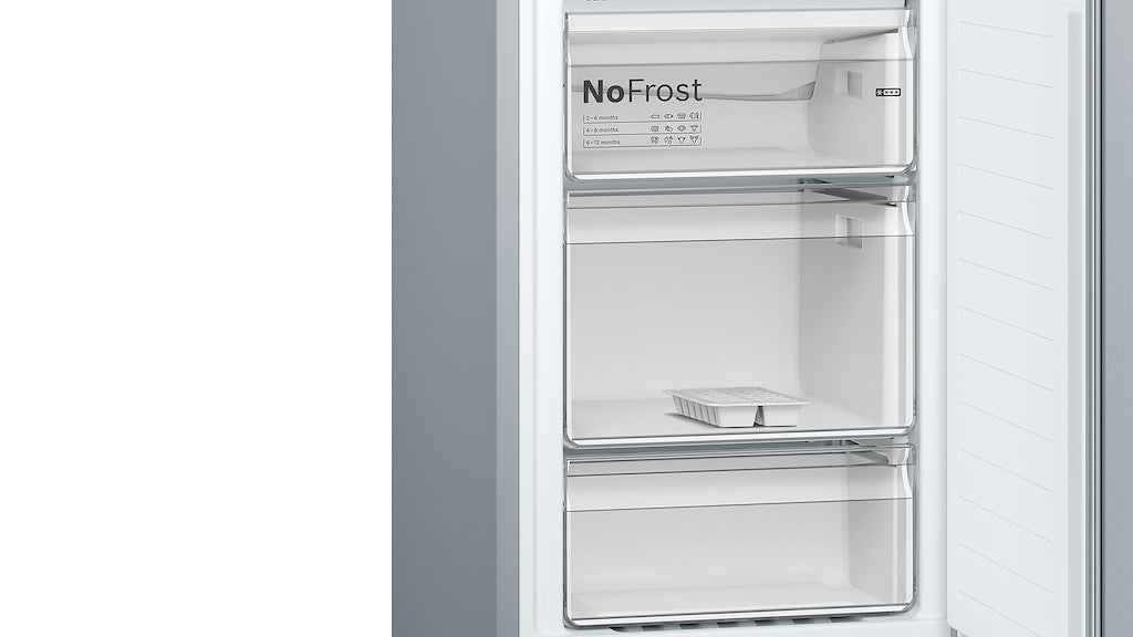 KGN34NLEAG, Free-standing fridge-freezer with freezer at bottom