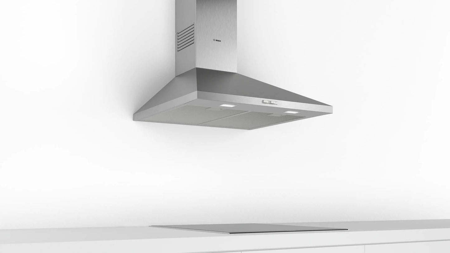 Bosch DWP74BC50B Series 2 75cm Chimney Cooker Hood, Stainless Steel, C Rated