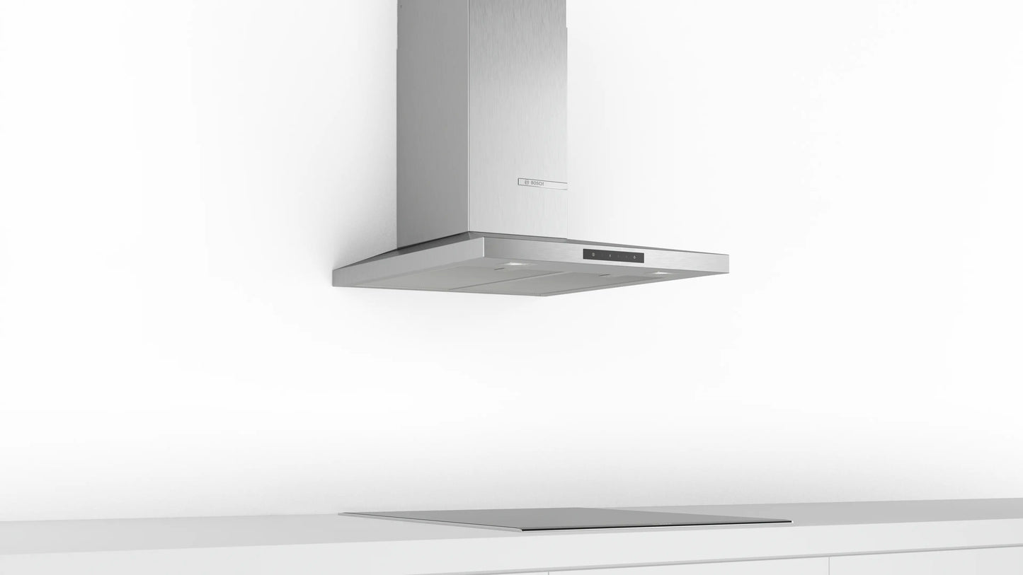 Bosch DWQ66DM50B Series 4 60cm Chimney Cooker Hood, Stainless Steel, A Rated