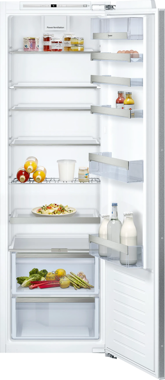 Neff KI1813FE0G N70 Built-In Larder Fridge, Fixed Hinge, White, E Rated
