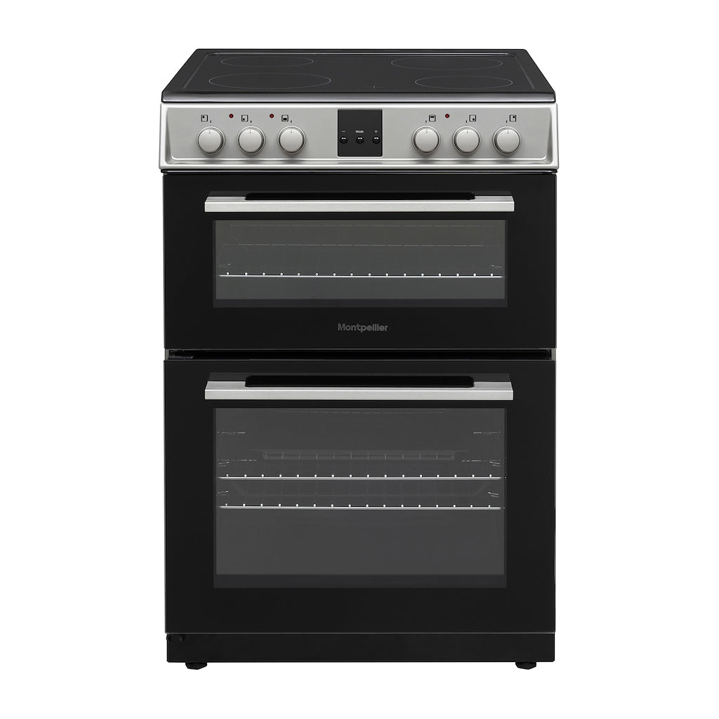 Montpellier MDOC60FS 60cm Ceramic Double Cooker in Silver