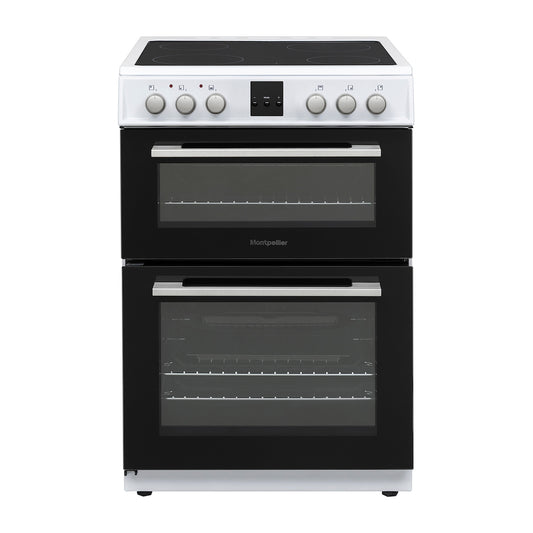 Montpellier MDOC60FW 60cm Ceramic Double Cooker in White