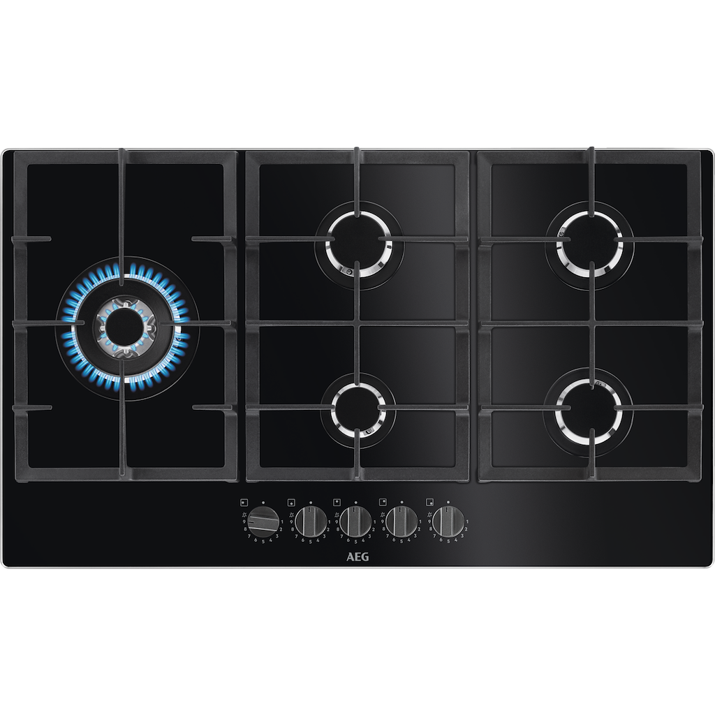 AEG HKB95820NB 6000 Gas on Glass Gas Hob