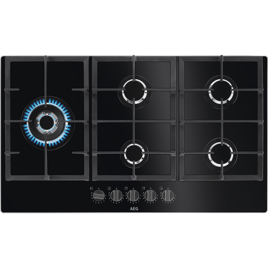 AEG HKB95820NB 6000 Gas on Glass Gas Hob