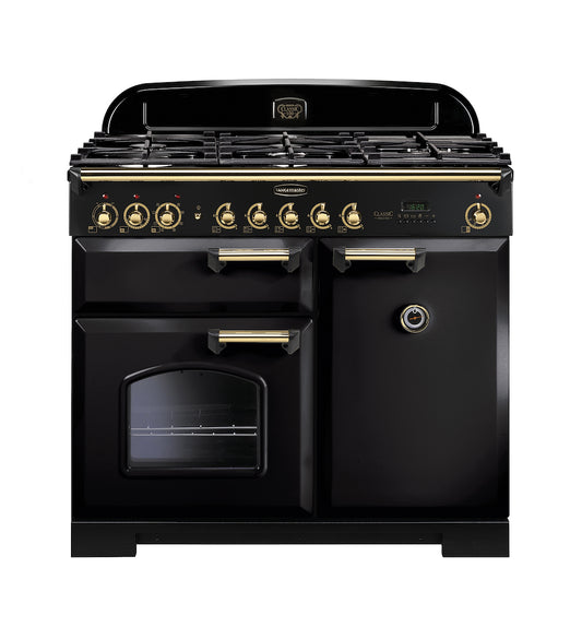Rangemaster CDL100DFFBL/B 100cm Dual Fuel Range Cooker - Black