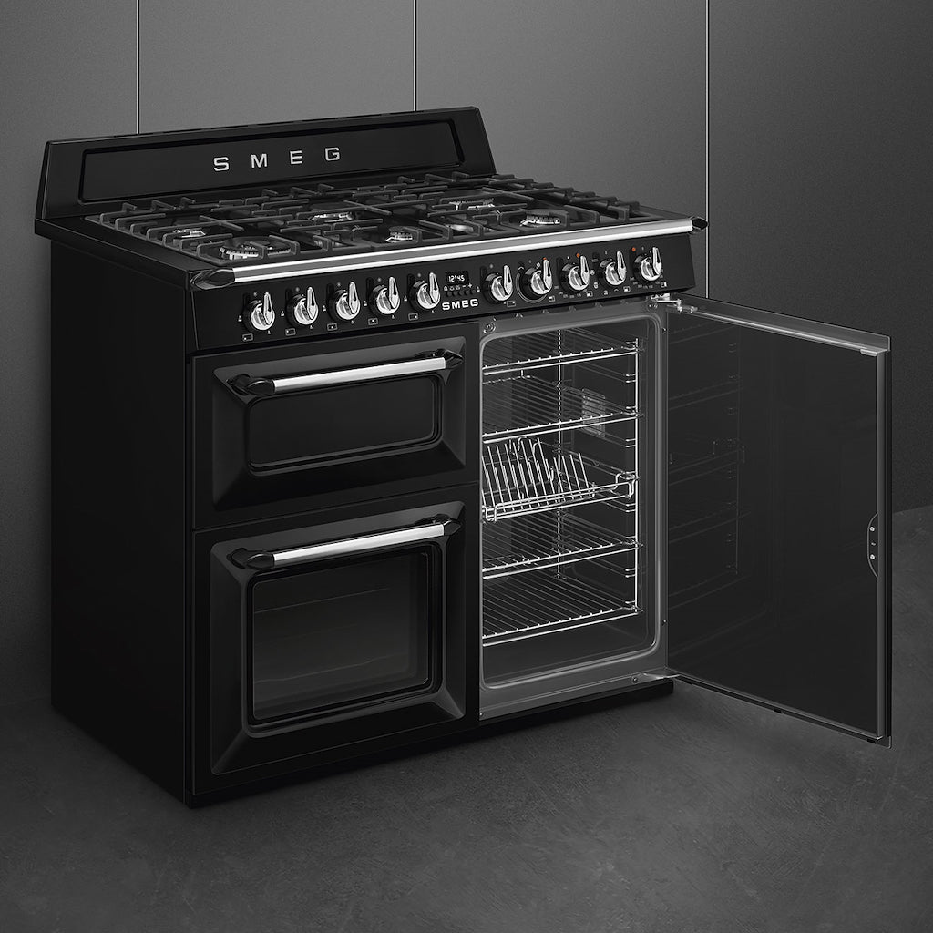 Smeg TR103BL Victoria 100cm Range Cooker with Gas Top