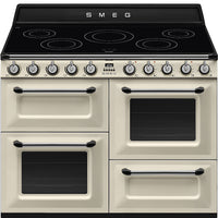 Smeg TR4110iP Victoria cooker, 110cm, triple cavity, induction hob, MF oven, cream