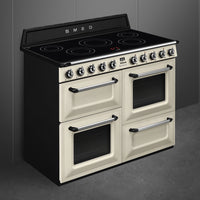 Smeg TR4110iP Victoria cooker, 110cm, triple cavity, induction hob, MF oven, cream