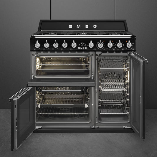 Smeg TR93B Dual Fuel Range Cooker