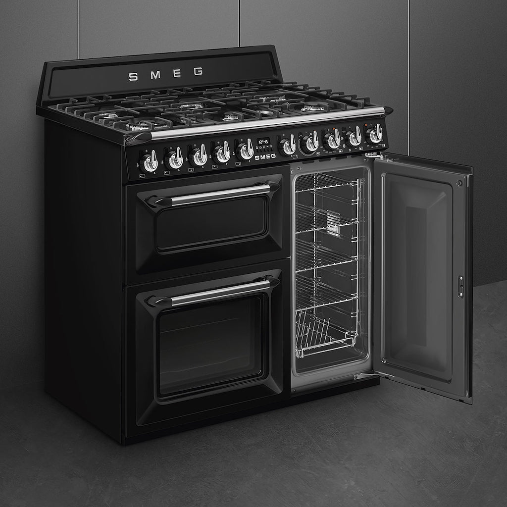 Smeg TR93B Dual Fuel Range Cooker