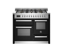 PRO116L3EXT 110 cm 6-burner, electric triple oven, Professional Series