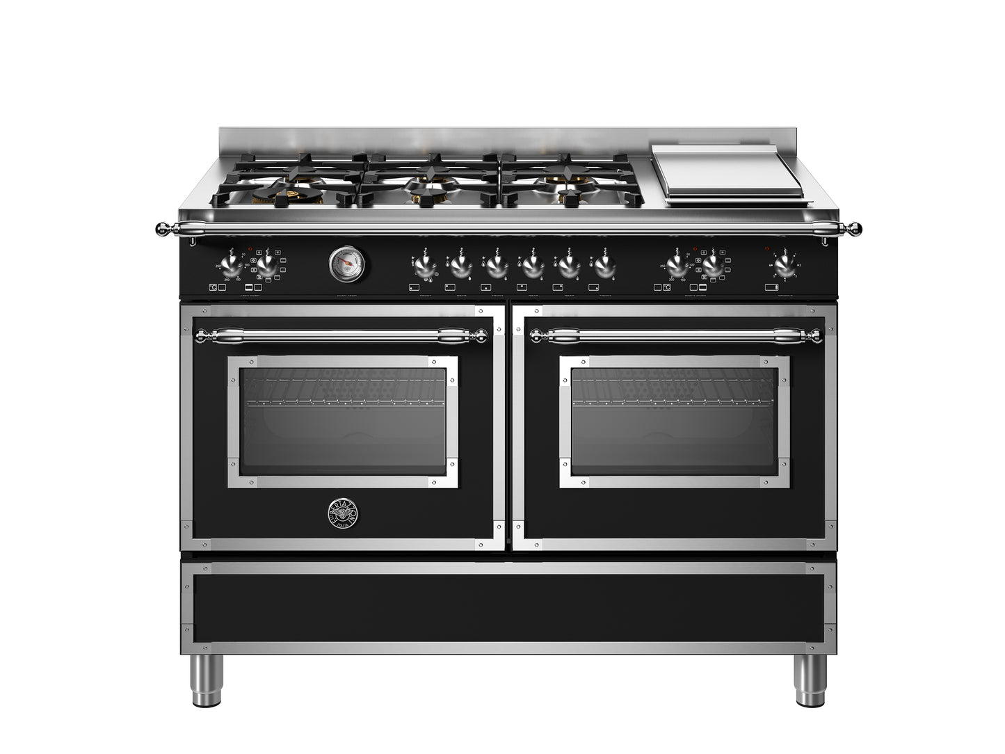 Bertazzoni Heritage Series, 120 cm 6-burner+griddle, electric double oven