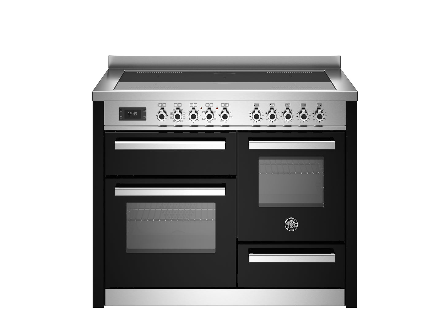 PRO115I3EXT 110 cm induction top, electric triple oven, Professional Series