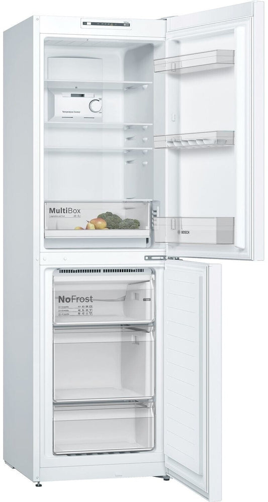 KGN34NWEAG, Free-standing fridge-freezer with freezer at bottom