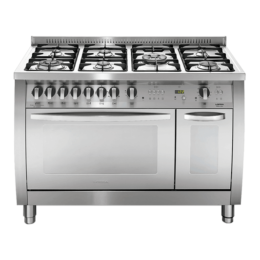 Curva 120 cm Dual Fuel Range Cooker - Stainless Steel - Lofra Cookers