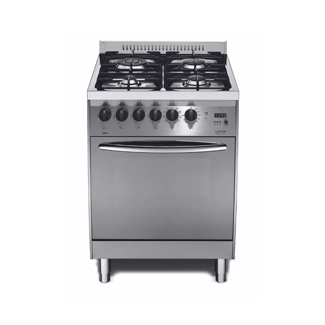 Curva 60 cm Dual Fuel Range Cooker - Stainless Steel - Lofra Cookers