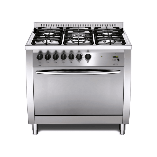 Curva 90 cm Dual Fuel Range Cooker - Stainless Steel - Lofra Cookers