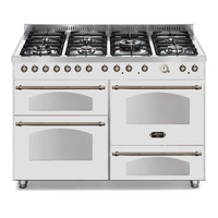 Dolcevita 120 cm Triple Electric Oven Dual Fuel Range Cooker - Pearl White - Bronze Finish - Lofra Cookers