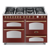 Dolcevita 120 cm Triple Electric Oven Dual Fuel Range Cooker - Stainless Steel - Chrome Finish - Lofra Cookers
