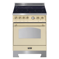 Dolcevita 60 cm Electric Fuel Cooker - Ivory White - Brass Finish - Lofra Cookers