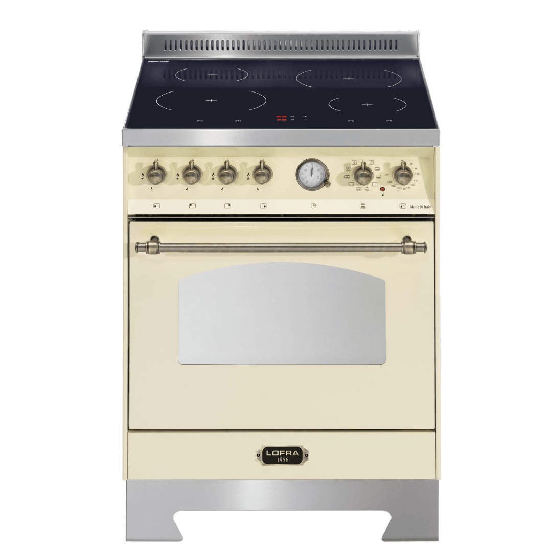 Dolcevita 60 cm Electric Fuel Cooker - Ivory White - Bronze Finish - Lofra Cookers