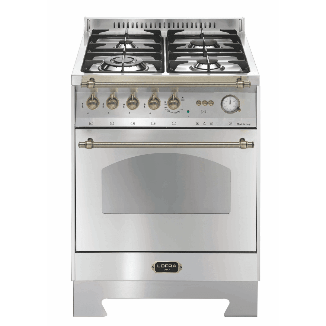 Dolcevita 60 cm Gas Fuel Range Cooker - Stainless Steel - Bronze Finish - Lofra Cookers