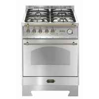 Dolcevita 60 cm Gas Fuel Range Cooker - Stainless Steel - Bronze Finish - Lofra Cookers