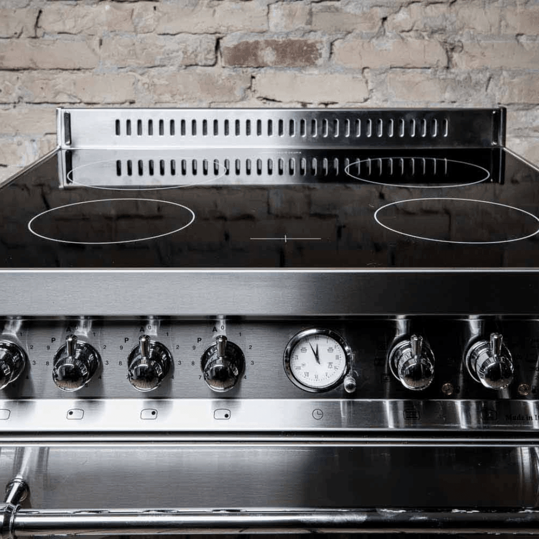 Dolcevita 70 cm Double Electric Oven Dual Fuel Range Cooker - Black Matte - Brass Finish - Lofra Cookers
