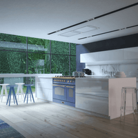 Dolcevita 70 cm Double Electric Oven Electric Fuel Range Cooker - Black Matte - Brass Finish - Lofra Cookers