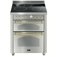 Dolcevita 70 cm Double Electric Oven Electric Fuel Range Cooker - Stainless Steel - Brass Finish - Lofra Cookers