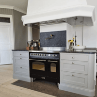 Dolcevita 90 cm Double Electric Oven Ceramic Fuel Cooker - Black Matte - Brass Finish - Lofra Cookers