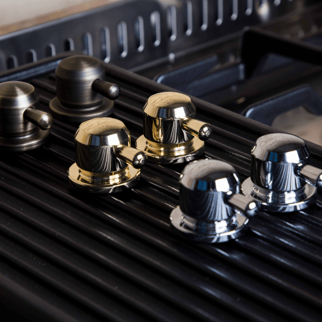 Dolcevita 90 cm Double Electric Oven Dual Fuel Range Cooker - Black Matte - Brass Finish - Lofra Cookers