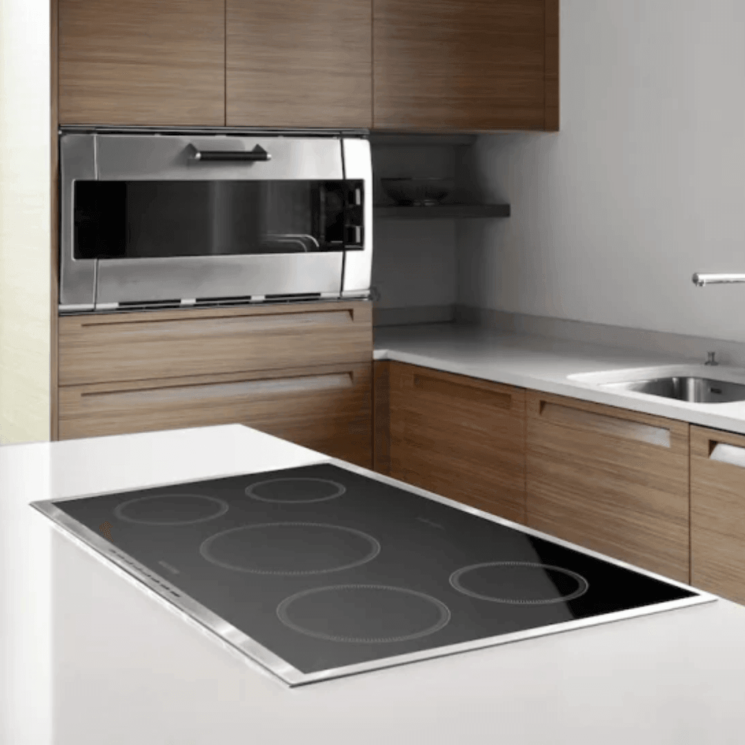 Dolcevita 90 cm Double Electric Oven Induction/Island Fuel Cooker - Black Matte - Brass Finish - Lofra Cookers