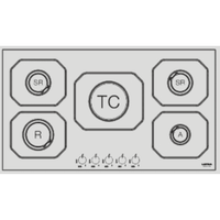 Dolcevita Hob 90 cm - Black Matte - Brass Finish - Lofra Cookers