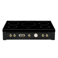 Dolcevita Induction Range Top 90 cm - Black Matt - Brass Finish - Lofra Cookers