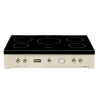 Dolcevita Induction Range Top 90 cm - Ivory White - Brass Finish - Lofra Cookers