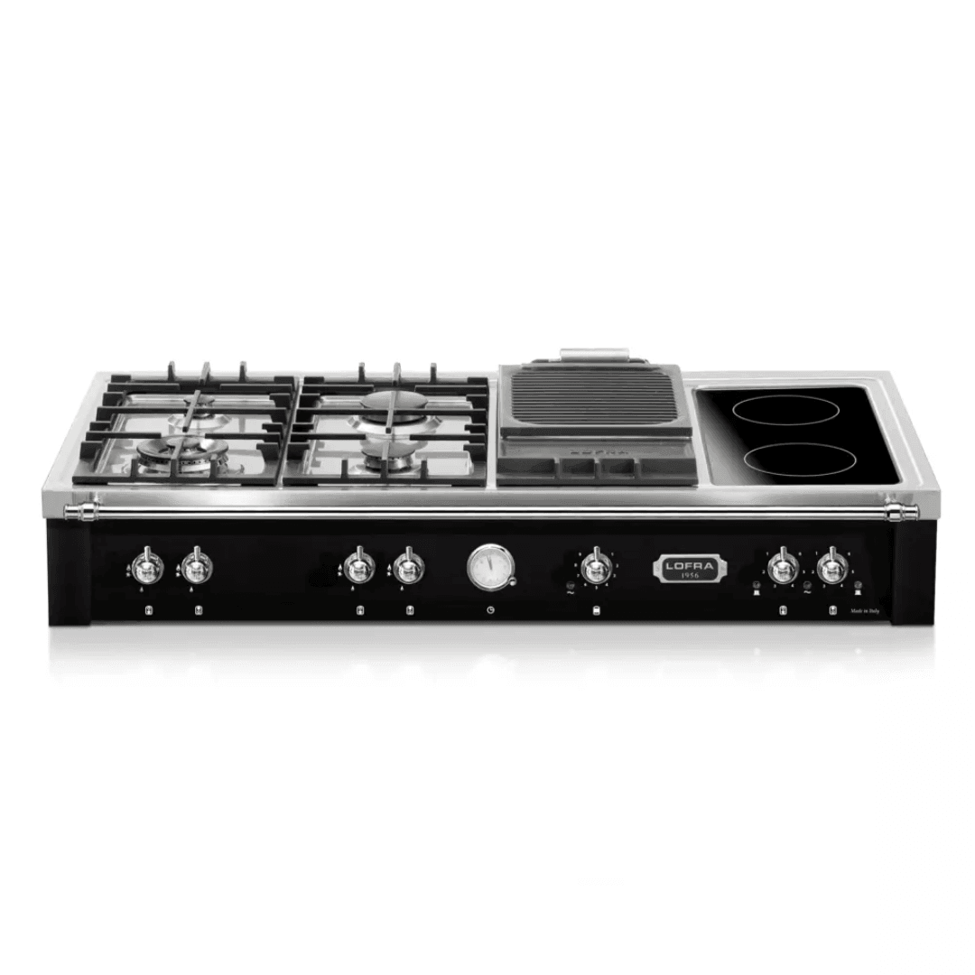 Dolcevita Range Top 120 cm (BBQ) - Black Matt - Chrome Finish - Lofra Cookers