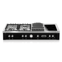 Dolcevita Range Top 120 cm (BBQ) - Black Matt - Chrome Finish - Lofra Cookers