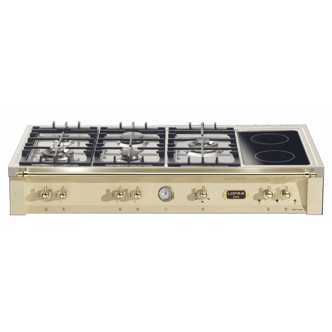 Dolcevita Range Top 120 cm (Gas + Vitroceramic) - Ivory White - Lofra Cookers