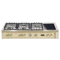 Dolcevita Range Top 120 cm (Gas + Vitroceramic) - Ivory White - Lofra Cookers