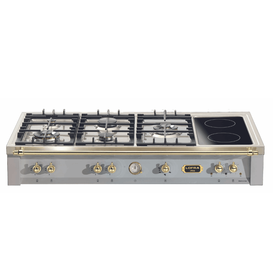 Dolcevita Range Top 120 cm (Gas + Vitroceramic) - Stainless Steel - Lofra Cookers