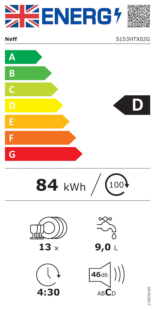 S153HTX02G, Fully-integrated dishwasher