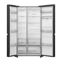 Hisense RS840N4WFE American Fridge Freezer Black Steel