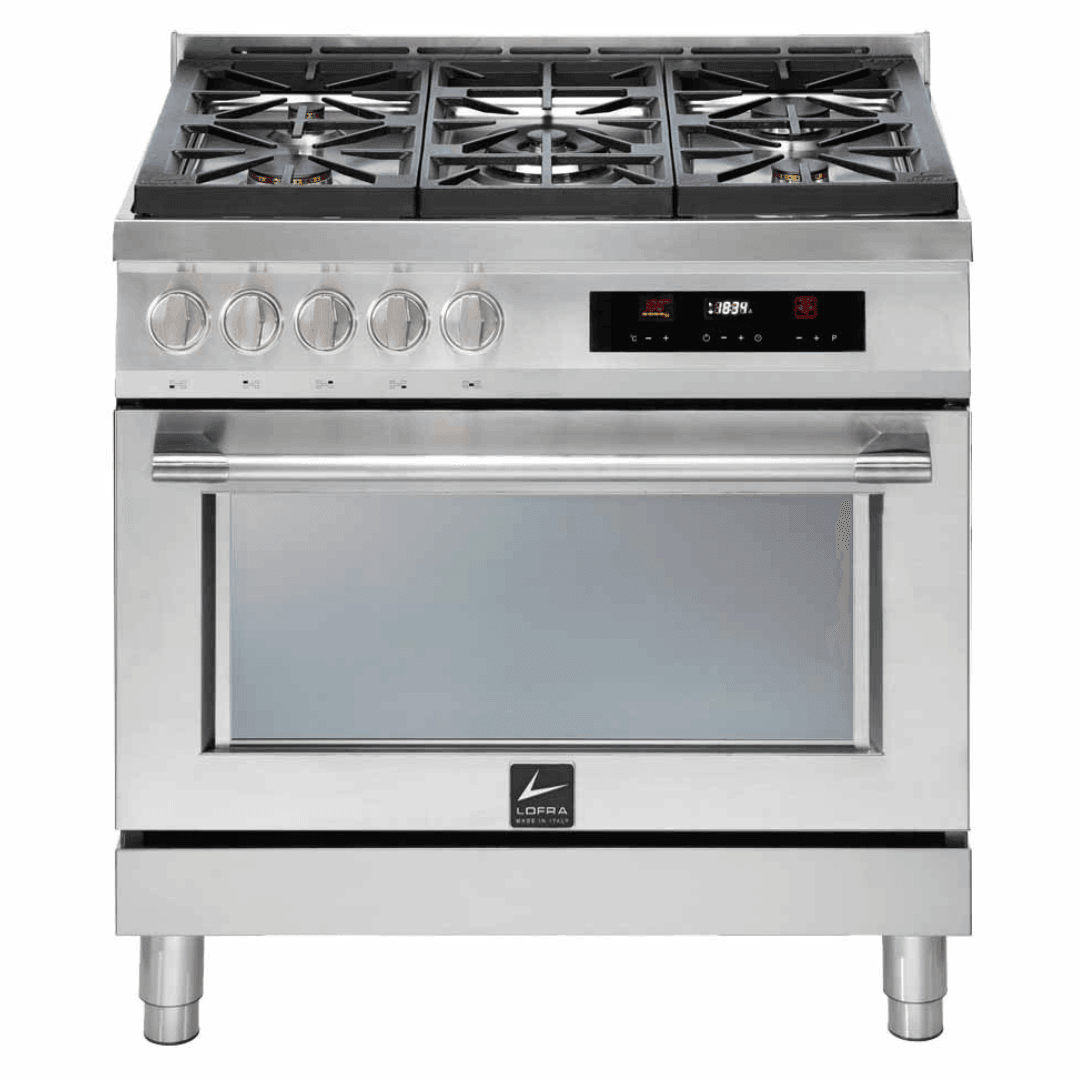 Italia 90 cm Dual Fuel Range Cooker - Stainless Steel - Lofra Cookers