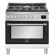 Italia 90 cm Gas Range Cooker - Black Matte - Lofra Cookers