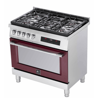 Italia 90 cm Gas Range Cooker - Black Matte - Lofra Cookers