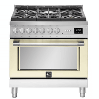 Italia 90 cm Gas Range Cooker - Ivory White - Lofra Cookers